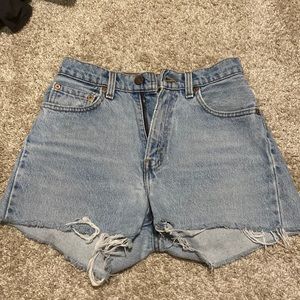 Vintage Levi’s cut into shorts